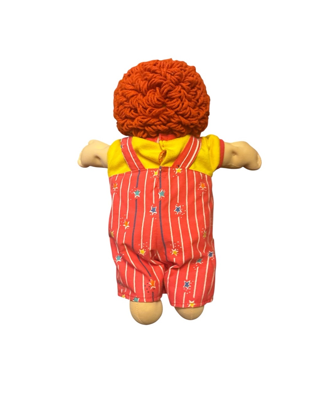 1980’s vintage Cabbage Patch Doll Red-Striped Star Overalls - Yellow Shirt - Picture 2 of 6
